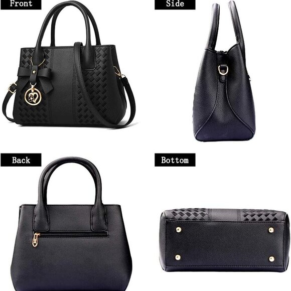 Purses and Handbags for Women Fashion Ladies PU Leather Top Handle Satchel Shoul - Picture 6 of 7